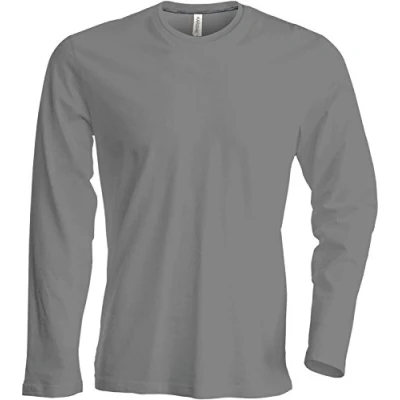 Afbeelding van Kariban NoTrash2003 T shirt met lange mouwen en ronde hals, eenvoudig nauwsluitend, in 20 kleuren maten S, M, L, XL, 2 x 3 B 4 Oxford grijs