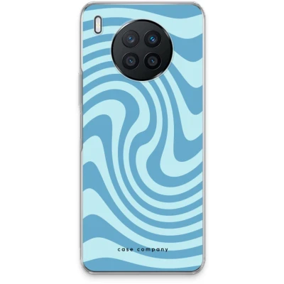 Afbeelding van Case Company® hoesje geschikt voor Huawei Nova 8i Swirl Blauw Soft Cover Telefoonhoesje Bescherming aan alle Kanten en Schermrand