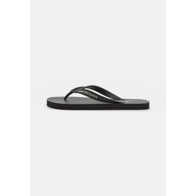 Afbeelding van Armani Exchange Teenslippers, Heren, Maat: 39, Black Kunststof