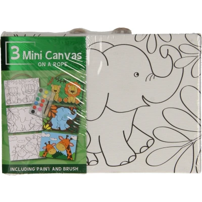 Afbeelding van 3 Mini canvas schilderijset 4 PER STUK ! orti