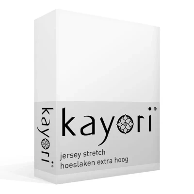 Afbeelding van Kayori Shizu Hoeslaken stretch Jersey Wit 70 80/200 220 1 persoons (Kleur: Wit)