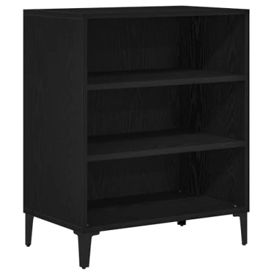 Afbeelding van vidaXL Dressoir Zwart Eiken Hout, Metaal Middelgroot