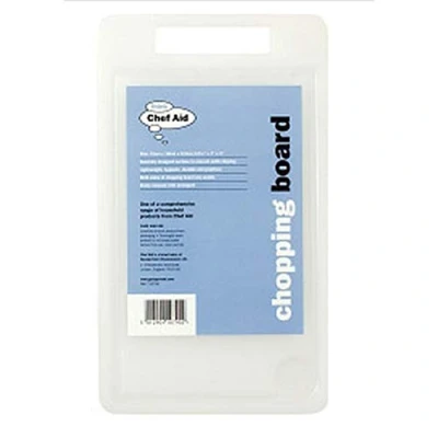 Afbeelding van Chef Aid Snijplank Wit Polyethyleen 31x18 cm Antislip Dubbelzijdig Lichtgewicht Vaatwasserbestendig Voor Dagelijks Gebruik