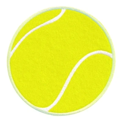 Afbeelding van PatchMommy Geborduurde patch om op te strijken in de vorm van een tennisbal, geborduurd stuk naaien of voor kinderen en baby&#039;s