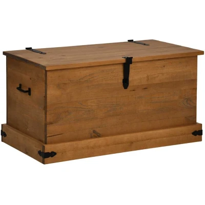 Afbeelding van vidaXL Opbergkist HALDEN 91x48x47 cm massief grenenhout