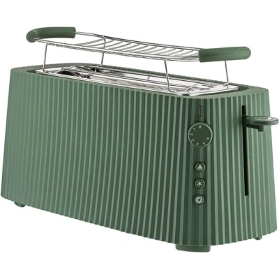 Afbeelding van Alessi Broodrooster Plisse Groen 1700 W MDL15 GR door Michele De Lucchi