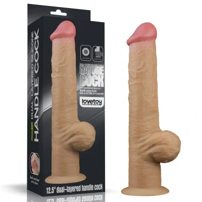 Afbeelding van Realistische Plompzak Dildo met handvat 30 cm