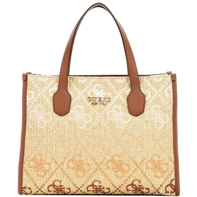 Afbeelding van Guess Silvana Handtas cognac, Dames, Maat: One Size, Cognac