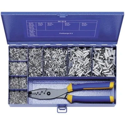 Afbeelding van Klauke SK32B Assortiment adereindhulzen 0.75 mm², 1 1.5 2.5 4 6 10 16 mm² Ongeïsoleerd Metaal 4900 stuk(s)