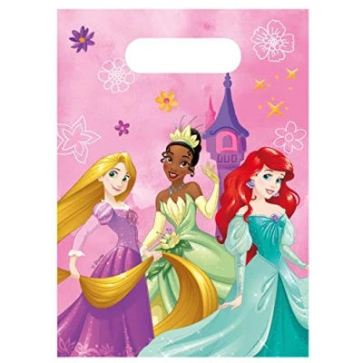 Afbeelding van Prinsessen Traktatie Zakjes Princess Live Your Story 6 stuks