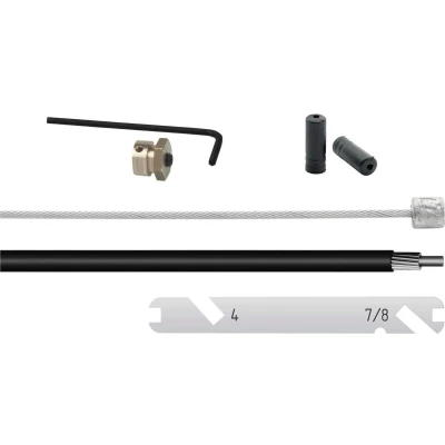 Afbeelding van Versnellingskabelset 4/7/8 speed Elvedes Nexus 1700 2250 mm RVS zwart (op kaart)