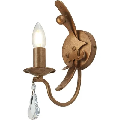 Afbeelding van Elstead Lighting LED Wandlamp Windsor 1X E14 Max 60W Gold Patina