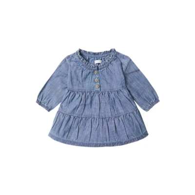 Afbeelding van Noppies Meisje Jurk Cleveland Light Aged Blue 50