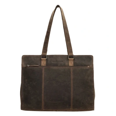 Afbeelding van Hide &amp; Stitches Idaho Eclipse Laptoptas donkerbruin