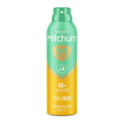 Afbeelding van Mitchum Triple Odor Defense 48HR Protection Aerosol Deodorant &amp; Anti Perspirant Pure Fresh 200 ml