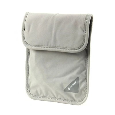 Afbeelding van PacSafe Coversafe X75 Neck Wallet Grey Grijs Moneybelts &amp; Documenttasjes