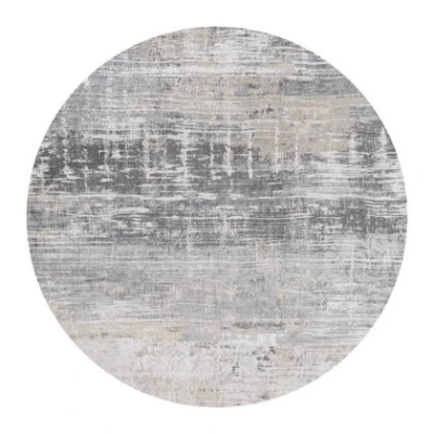 Afbeelding van Rond vloerkleed Louis de Poortere Atlantic Streaks Coney Grey 8716 maat 140 cm