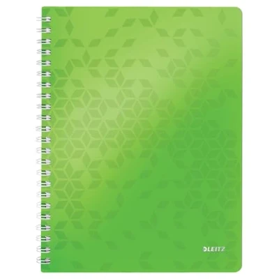 Afbeelding van Leitz WOW 46380054 notitieboek A4 met 80 vellen geruit, ivoorpapier (90 g/m²), spiraalbinding, groen, WOW,