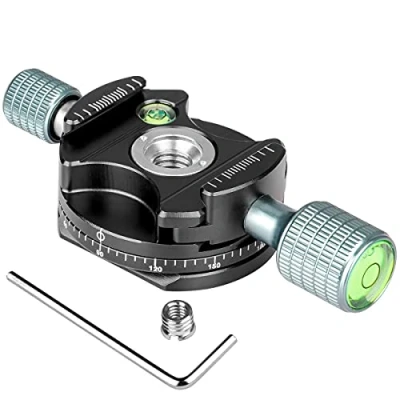 Afbeelding van Koolehaoda Mini panoramakop, 360 metalen klem, compatibel met RRS/Arca Swiss kogelgewricht, snelkoppelingsplaat, BallHead camerastatief (H2 panoramabasis)