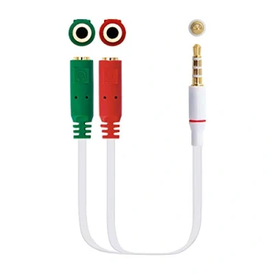 Afbeelding van Audio Jack (3.5 mm) Splitter Cable NANOCABLE 10.24.120 White Black