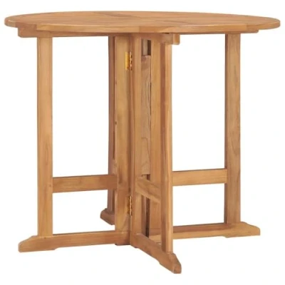 Afbeelding van Tuintafel inklapbaar 90x75 cm massief teakhout