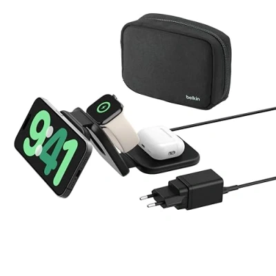 Afbeelding van BELKIN BOOST CHARGE PRO 3in1 Folding Travel Wireless Charging Pad with Qi2 Magnetic 15w