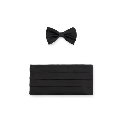 Afbeelding van BOSS BOW TIE AND Cummerbund SET Vlinderdas, Heren, Maat: one Size, Black
