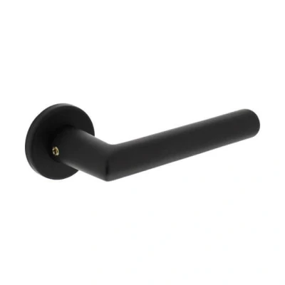 Afbeelding van Intersteel Deurklink zwart Broome op rozet 50x50x10 mm