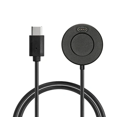 Afbeelding van kwmobile USB oplaadkabel type c geschikt voor Garmin Venu Sq Music / 2 Plus Fenix 7 vivoactive 4 Kabel smartwatch in zwart