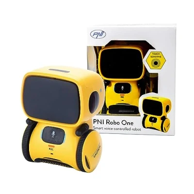 Afbeelding van PNI Robo One Smart interactieve robot, spraakbediening, touch toetsen, geel