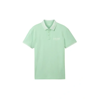 Afbeelding van TOM Tailor MIT LOGO Print Poloshirt, Heren, Maat: XL, Paradise mint