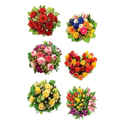 Afbeelding van Avery Stickervel Bloemen Junior 7,6 X 12 Cm Papier delig