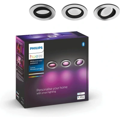Afbeelding van Philips Hue Centura inbouwspot White &amp; Color rond Aluminium 3 pack
