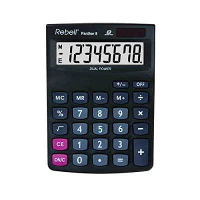 Afbeelding van Rebell Re Panther8Bx Calculator Panther 8 Zwart