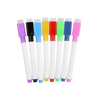 Afbeelding van 8Pcs Kleurrijke Whiteboard Magnetische Pen Dry Erase Markers met geïntegreerde wisser