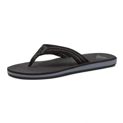 Afbeelding van Quiksilver Carver Suede heren teenslippers, Zwart (Solid Black)