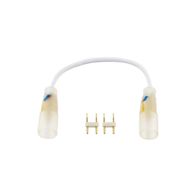 Afbeelding van LED Neon Enkelkleurig Connector, 2 Aderig, Rond, Soldeervrij