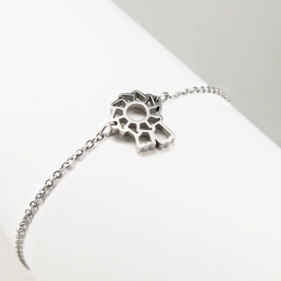 Image de Ponytail&amp;Co Bracelet Rosette Acier 17+5cm