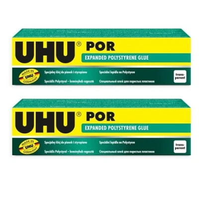 Afbeelding van UHU POR geëxpandeerde polystyreenlijm, 40 g/50 ml, 2 tubes