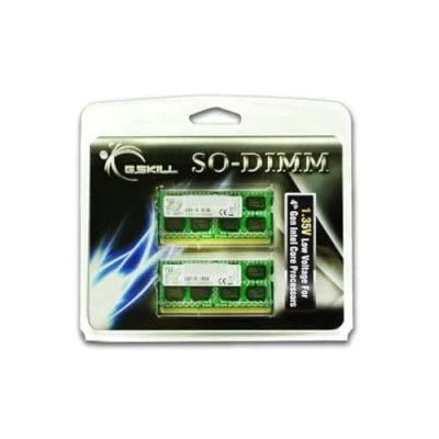 Afbeelding van G.Skill F3 1600C9D 8GSL (2 x 4GB, 1600 MHz, DDR3 RAM, SO DIMM), Zwart