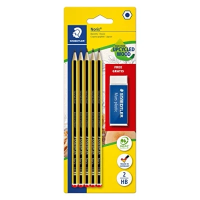 Image de Staedtler blister de 5 crayons graphite hb noris 120 + gomme