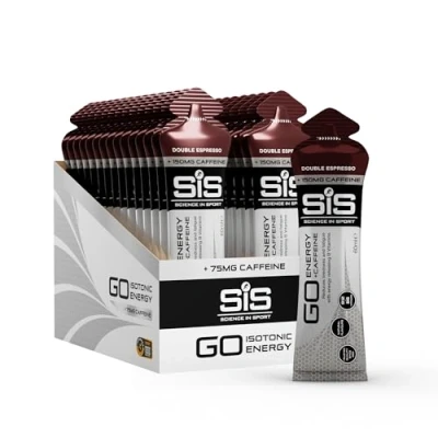 Image de SiS GO Gel énergétique + caféine, expresso, boisson sportive pour une libération rapide de l&#039;énergie, favorise les performances sportives et l&#039;hydratation, végétalien sans gluten, 30 x 60 ml