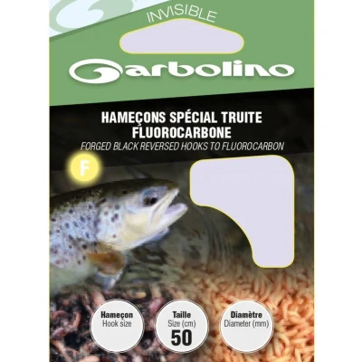 Afbeelding van Garbolino Onderlijn Fluorocarbon Speciaal Forel 50cm (10 pcs) Maat : Haak 12 0.12mm