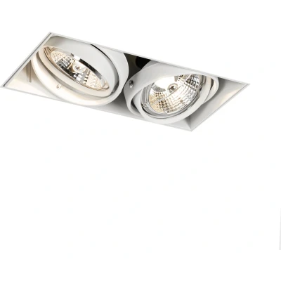 Afbeelding van QAZQA Inbouwspot wit GU10 AR70 trimless 2 lichts Oneon