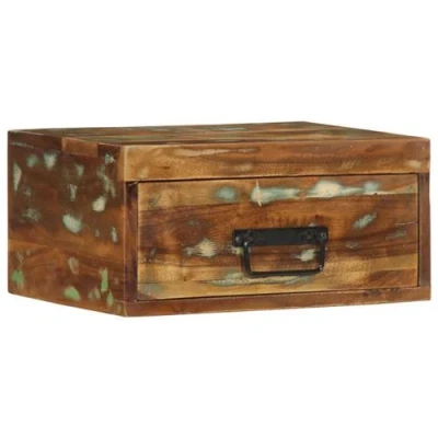 Image de vidaXL Table de chevet murale bois massif récupération4017453