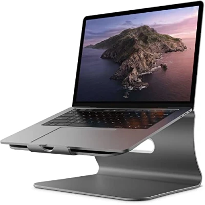 Image de Bestand Support de radiateur pour Ordinateur Portable Exquisite Aluminium Compatible avec Macbook et Tous Les Ordinateurs Port