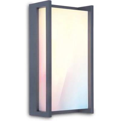 Afbeelding van Lutec Qubo 6939412011950 LED buitenlamp (wand) 15.2 W Antraciet