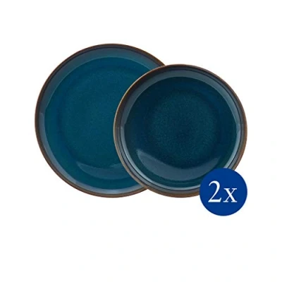Afbeelding van Villeroy &amp; Boch Bordenset Crafted Denim Blauw 4 Delig