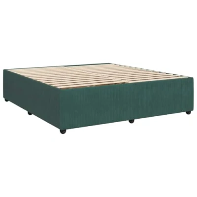 Afbeelding van vidaXL Bedframe fluweel donkergroen 200x200 cm