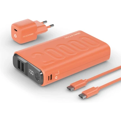Afbeelding van RealPower PB 20000 Power Pack Powerbank mAh Li ion USB, USB C Oranje
